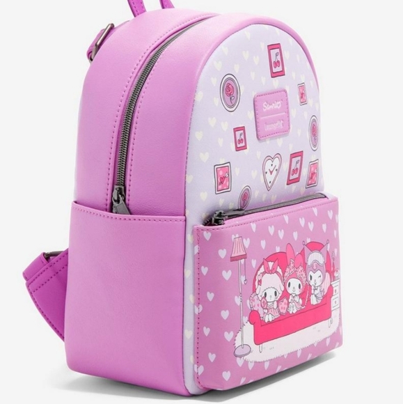 🎉HP🎉 Loungefly Sanrio My Melody & Kuromi Slumber Party Mini Backpack - Picture 2 of 7